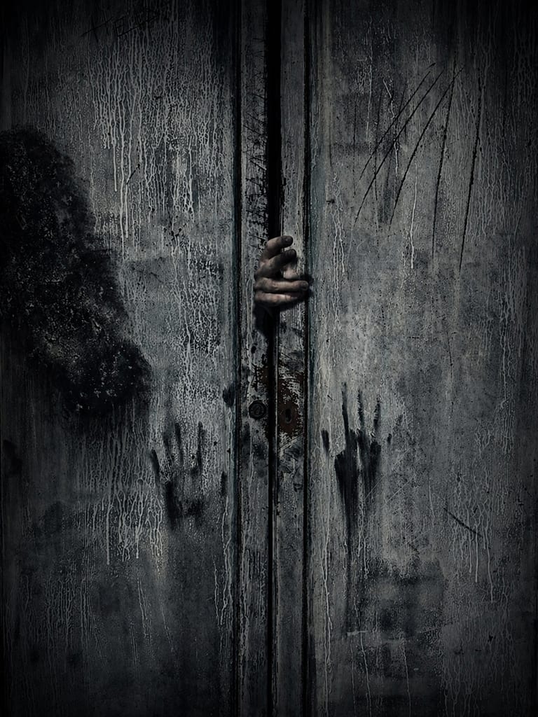 Porte ensanglantée — escape game horreur Psychiatric GAMEDOOR·41 Caen