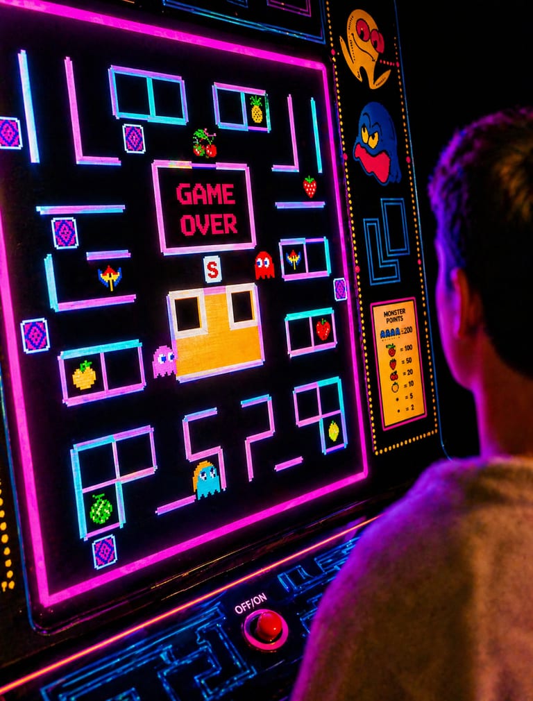 Borne d'arcade Pac-Man — escape game Back to the 80's GAMEDOOR·41 Caen